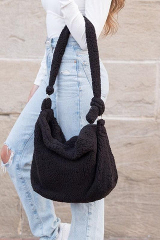 Boucle Sherpa Messenger Bag - SwagglyLife Home & Fashion