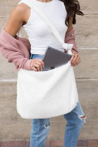 Boucle Sherpa Messenger Bag - SwagglyLife Home & Fashion