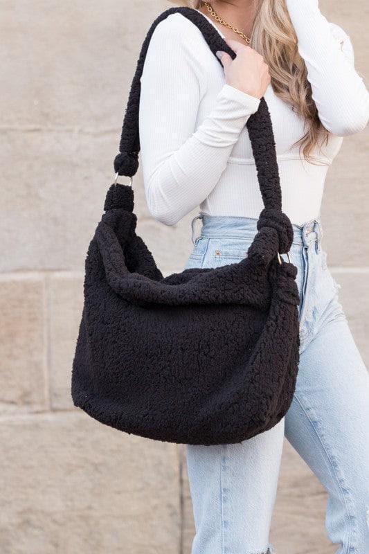 Boucle Sherpa Messenger Bag - SwagglyLife Home & Fashion