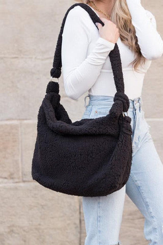 Boucle Sherpa Messenger Bag - SwagglyLife Home & Fashion
