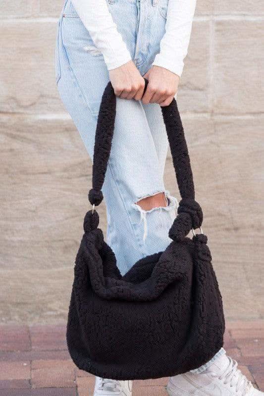 Boucle Sherpa Messenger Bag - SwagglyLife Home & Fashion