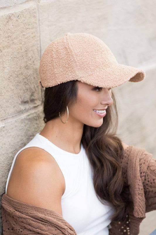 Boucle Sherpa Teddy Bear Knit Ball Cap - SwagglyLife Home & Fashion
