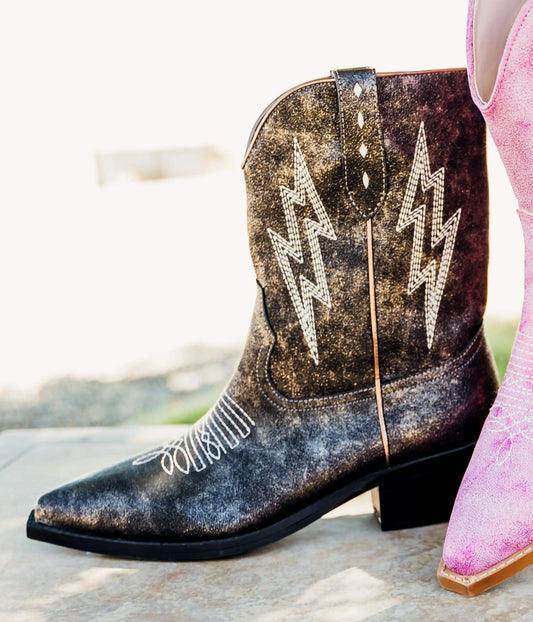 Bowie Metallic Boot in Black in - Shoes photo