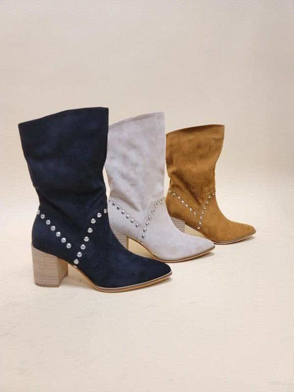 BRIGITTA Studded Booties, 3 Colors - SwagglyLife Home & Fashion