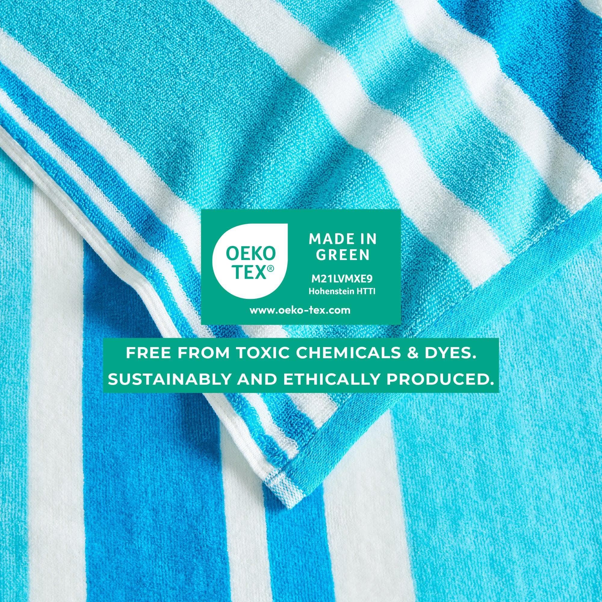 Cotton Velour Cabana Stripe Beach Towel - Novia Collection - SwagglyLife Home & Fashion