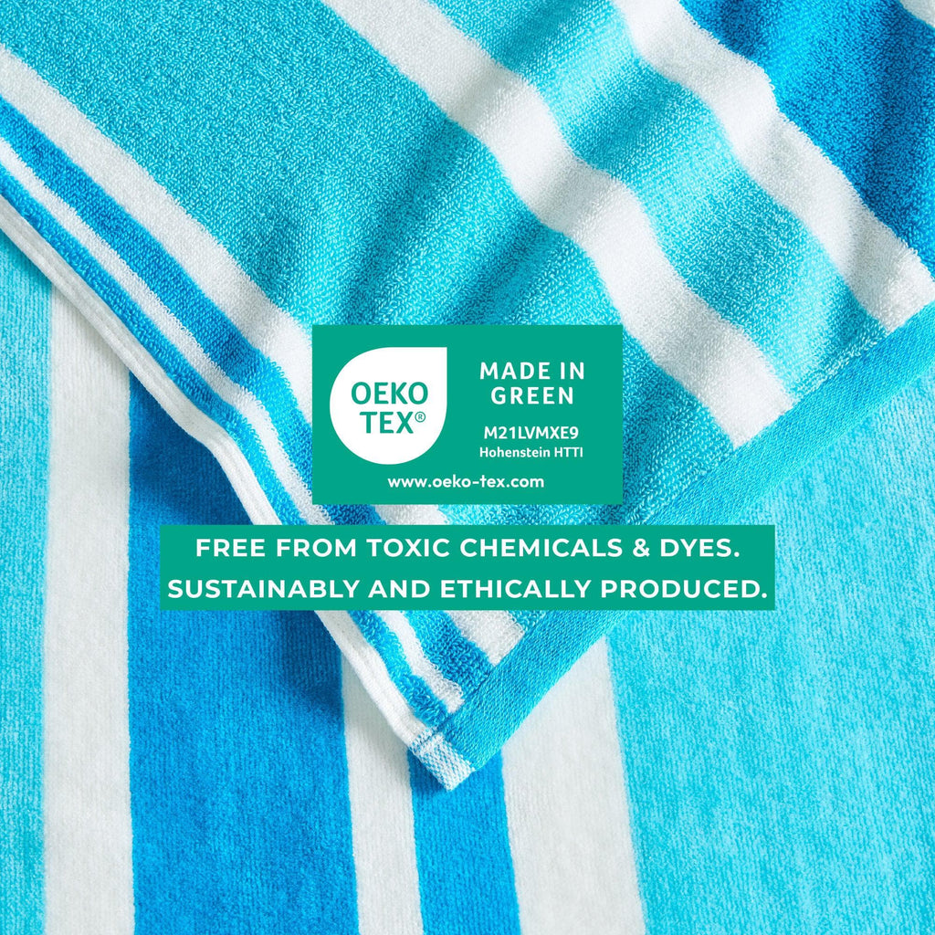 Cotton Velour Cabana Stripe Beach Towel - Novia Collection in - photo