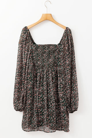Armani Shirred Back Mini Dress in - Floral Dresses photo