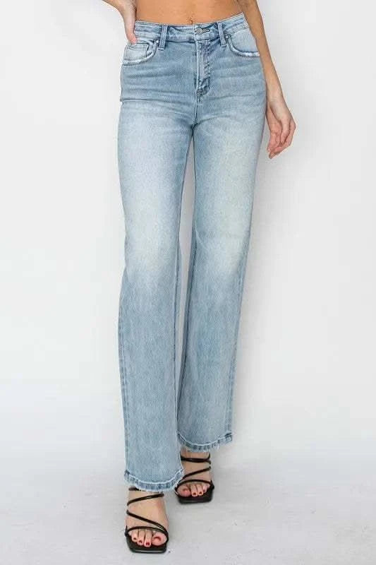 RISEN Full Size High Rise Straight Jeans Plus Size in - photo