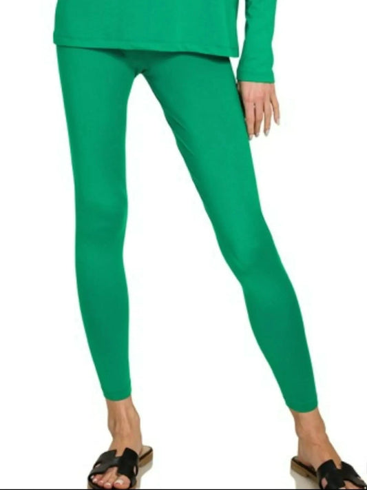 Zenana Microfiber Round Neck Top and Leggings Set in - photo