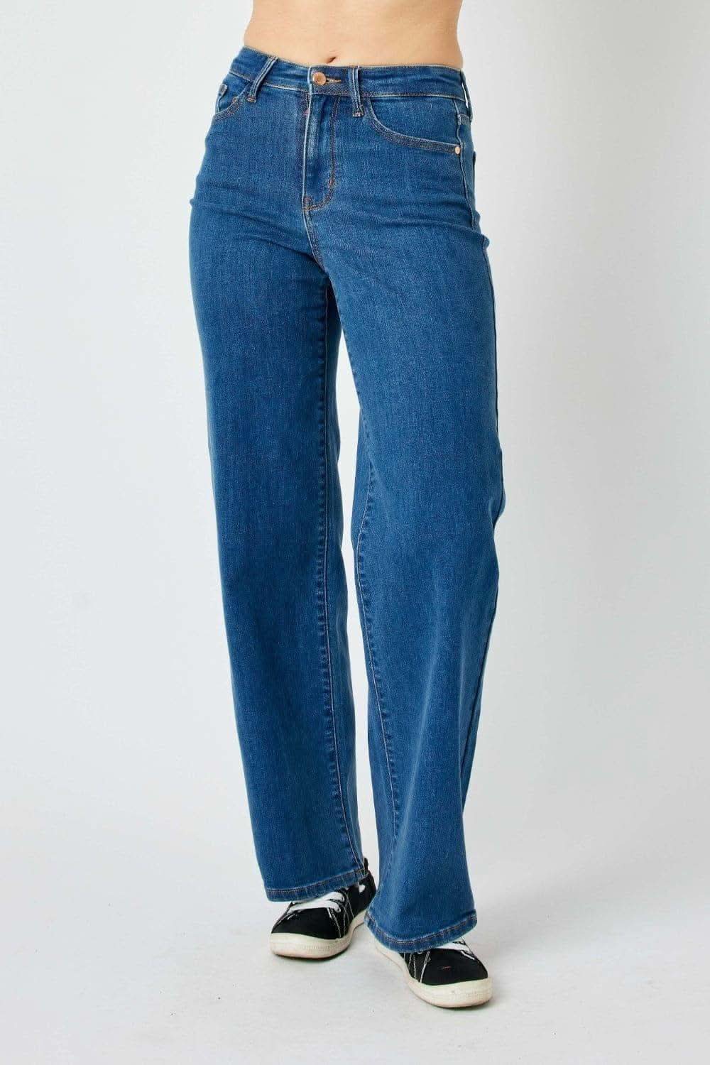 Judy Blue Full Size High Rise Straight Jeans - SwagglyLife Home & Fashion