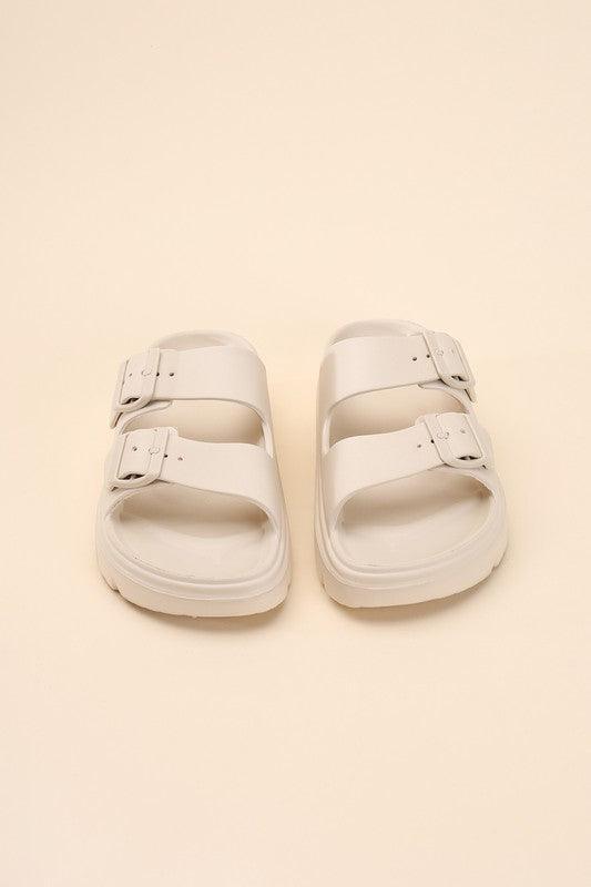 CAIRO Buckle Strap Slides - SwagglyLife Home & Fashion