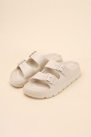 CAIRO Buckle Strap Slides - SwagglyLife Home & Fashion