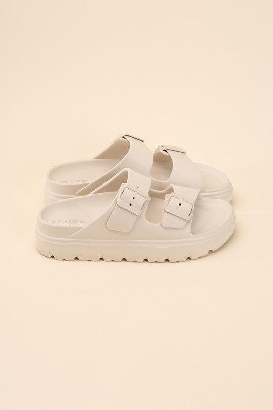 CAIRO Buckle Strap Slides - SwagglyLife Home & Fashion