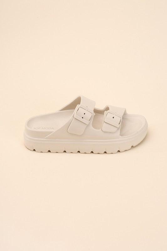 CAIRO Buckle Strap Slides - SwagglyLife Home & Fashion