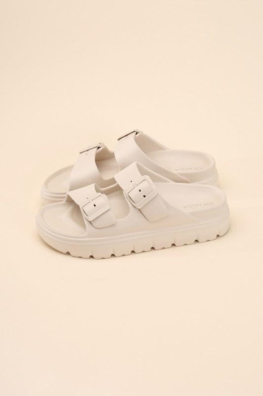 CAIRO Buckle Strap Slides - SwagglyLife Home & Fashion