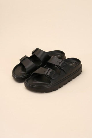 CAIRO Buckle Strap Slides - SwagglyLife Home & Fashion