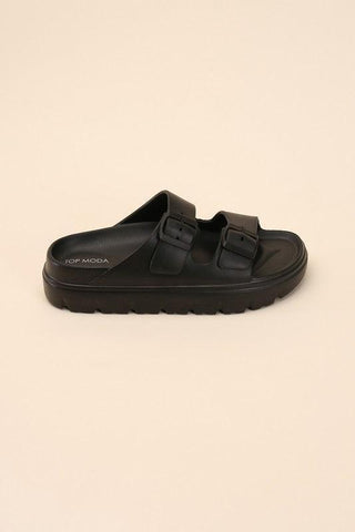 CAIRO Buckle Strap Slides - SwagglyLife Home & Fashion