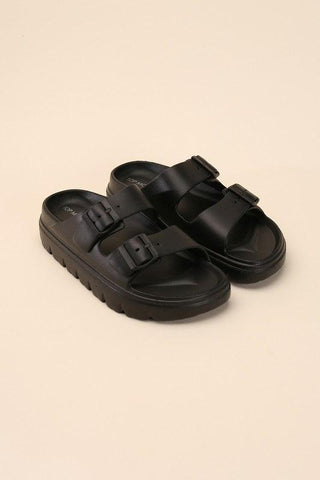 CAIRO Buckle Strap Slides - SwagglyLife Home & Fashion