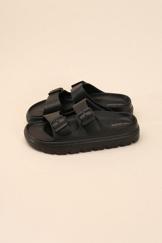 CAIRO Buckle Strap Slides - SwagglyLife Home & Fashion