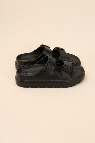 CAIRO Buckle Strap Slides - SwagglyLife Home & Fashion
