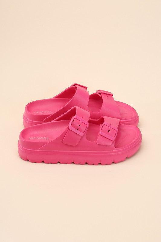 CAIRO Buckle Strap Slides - SwagglyLife Home & Fashion