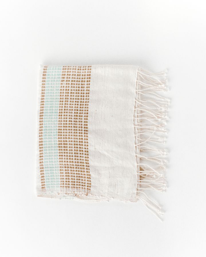 Camden Cotton Hand Towel in Azure and Sand - Kitchen Towels photo
