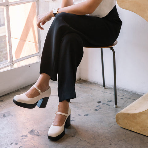 Matilda Platform Heel in Bone in - Heel photo