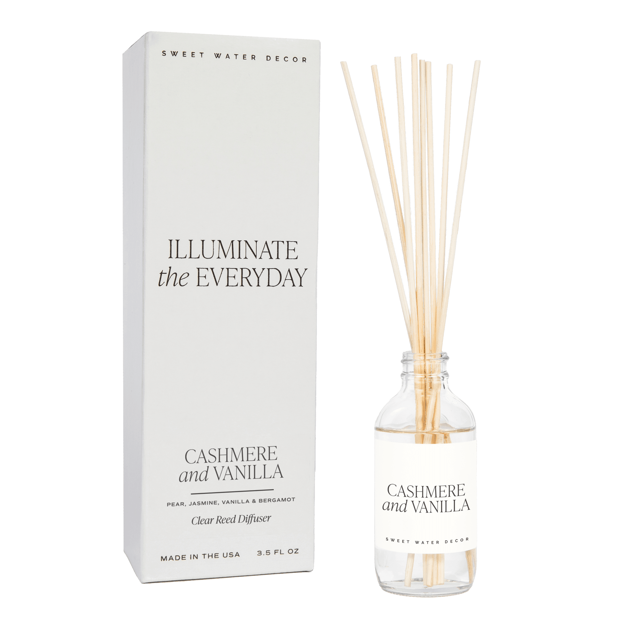 Cashmere and Vanilla Clear Reed Diffuser - SwagglyLife Home & Fashion