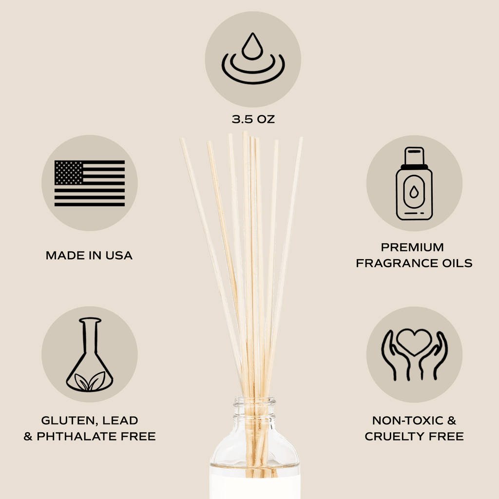 Cashmere and Vanilla Clear Reed Diffuser - SwagglyLife Home & Fashion