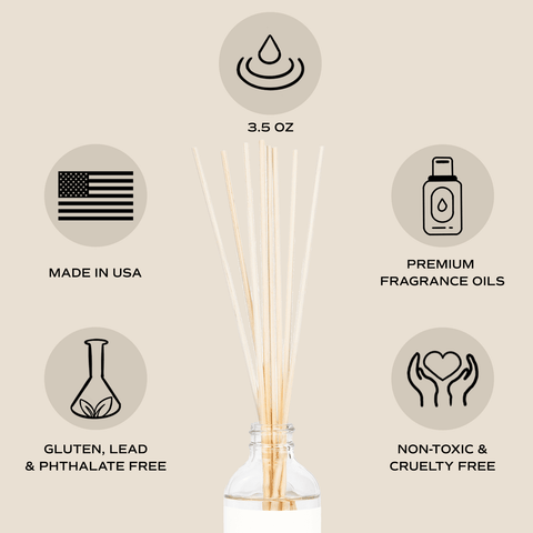 Cashmere and Vanilla Clear Reed Diffuser - SwagglyLife Home & Fashion
