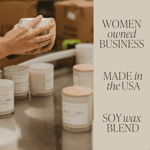 Cashmere and Vanilla Soy Candle - White Jar - 11 oz - SwagglyLife Home & Fashion