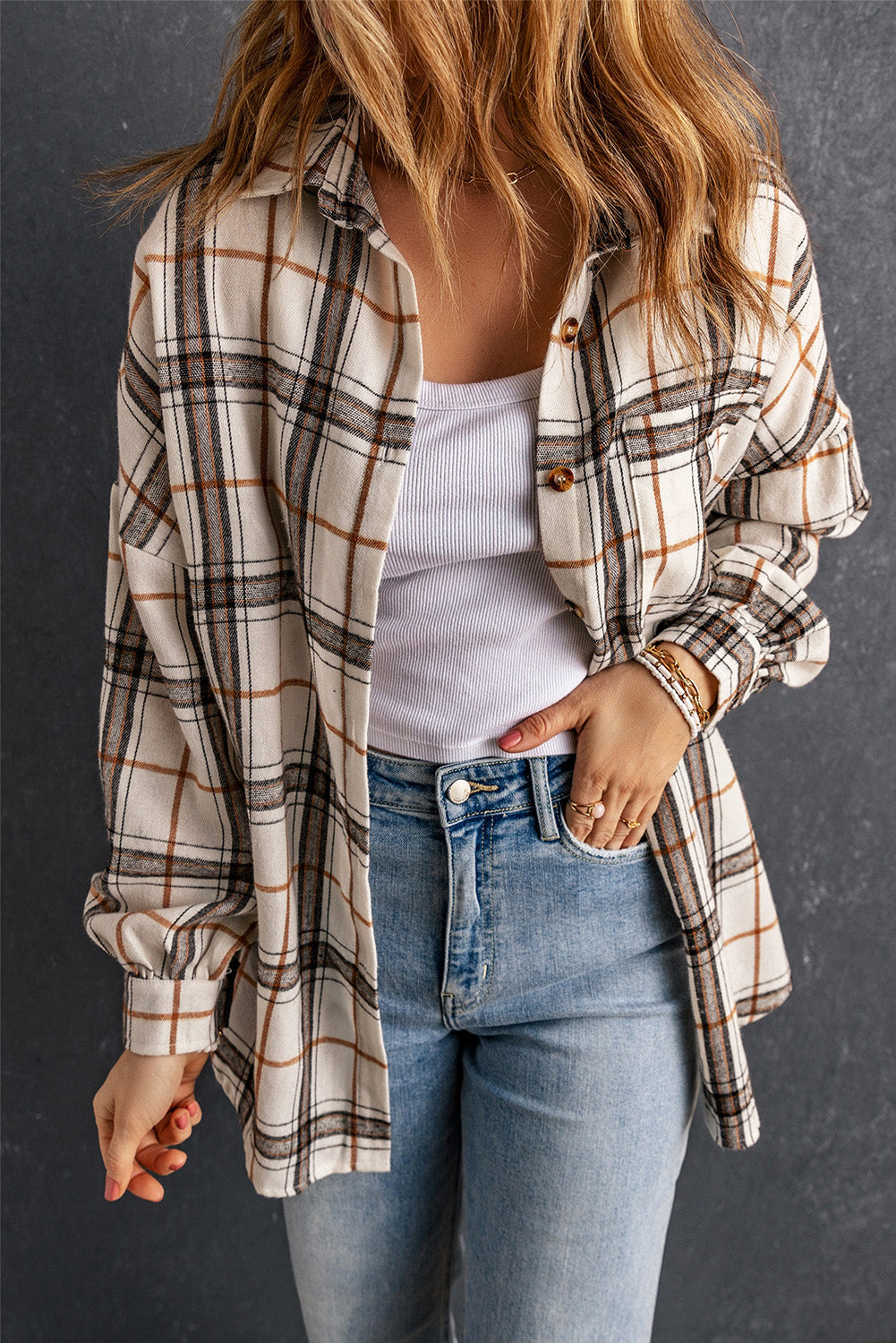 Emily Oversized Plaid Pattern Shacket