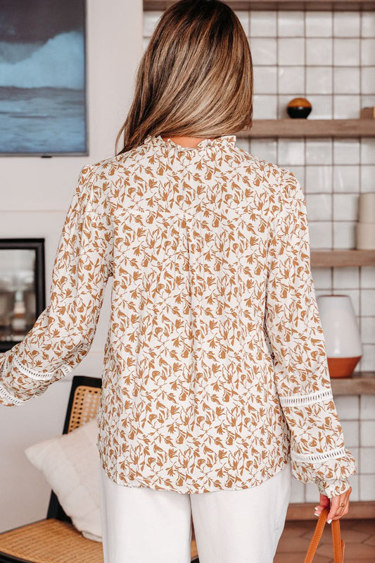 Melanie Lace Floral Puff Sleeve Top in - Tops/Blouses & Shirts photo