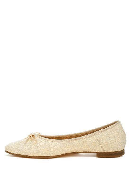 Rag & Co Paper Rings Raffia Ballet Flats - SwagglyLife Home & Fashion