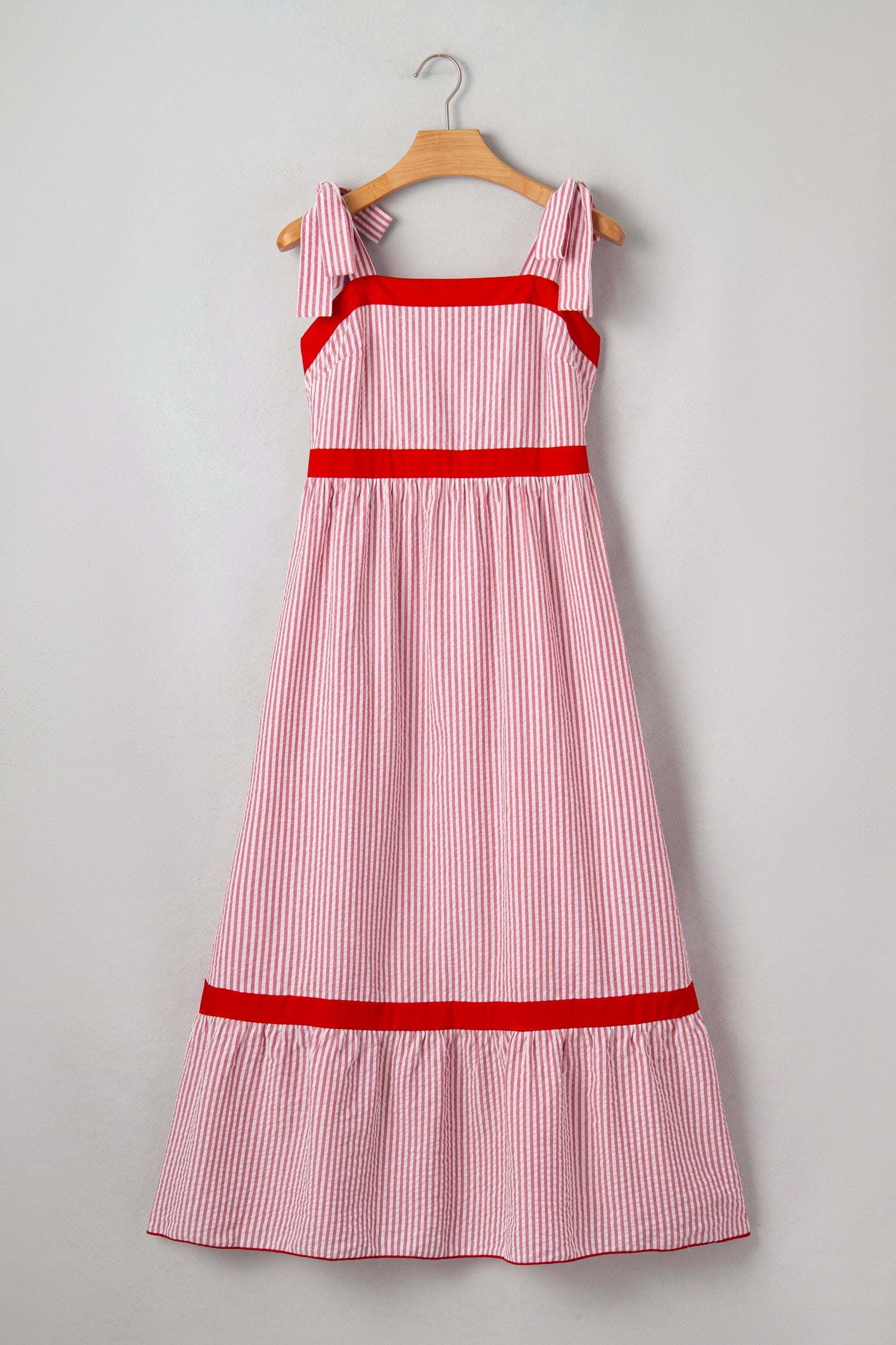 Rose Ruffle Hem Maxi Dress -