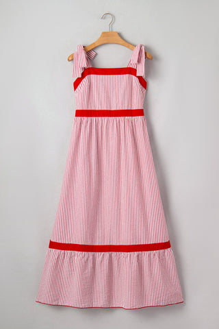 Rose Ruffle Hem Maxi Dress -