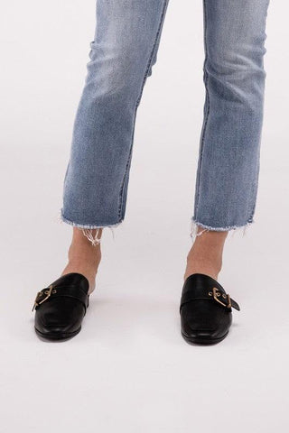 Chantal-S Buckle Backless Slides Loafer Shoes - SwagglyLife Home & Fashion