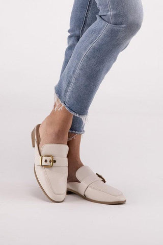 Chantal-S Buckle Backless Slides Loafer Shoes - SwagglyLife Home & Fashion