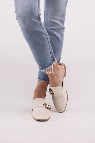 Chantal-S Buckle Backless Slides Loafer Shoes - SwagglyLife Home & Fashion