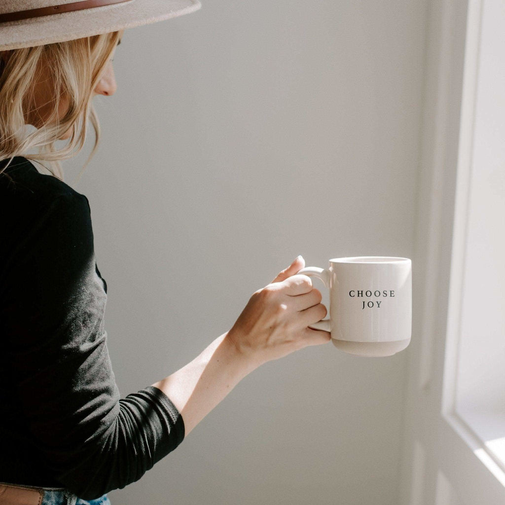 Choose Joy 14oz. Stoneware Coffee Mug - SwagglyLife Home & Fashion