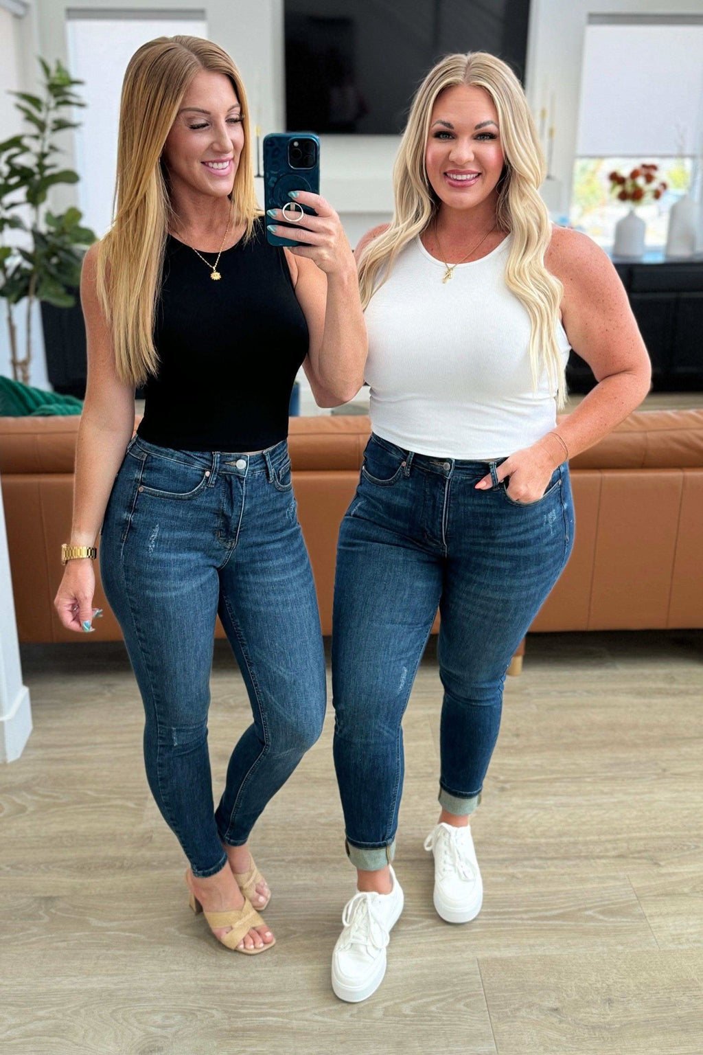 Cora High Rise Control Top Skinny Jeans - SwagglyLife Home & Fashion