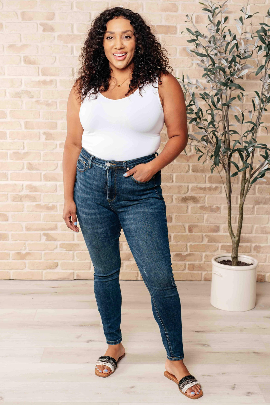 Cora High Rise Control Top Skinny Jeans - SwagglyLife Home & Fashion