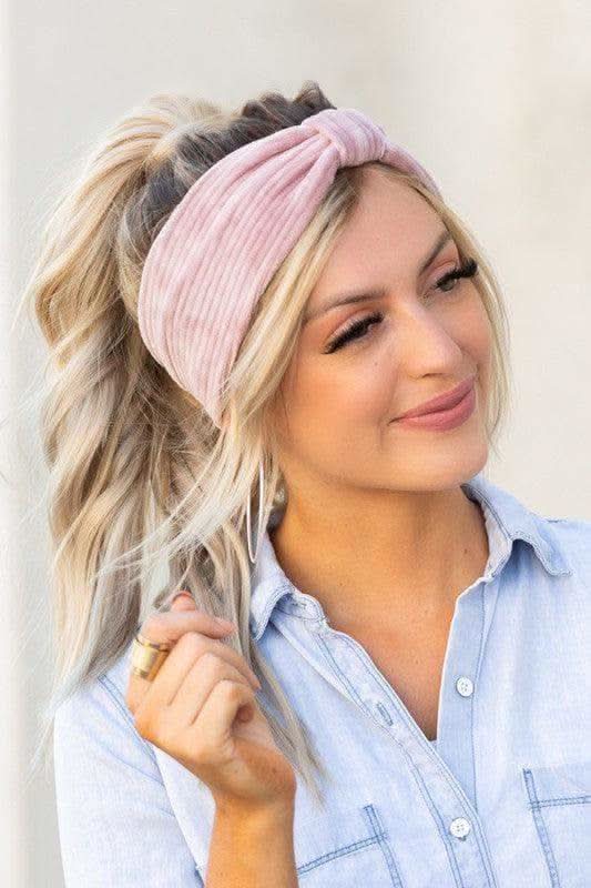 Corduroy Headwrap, Multiple Colors in Vintage Blush OneSize - Hair Accessories photo