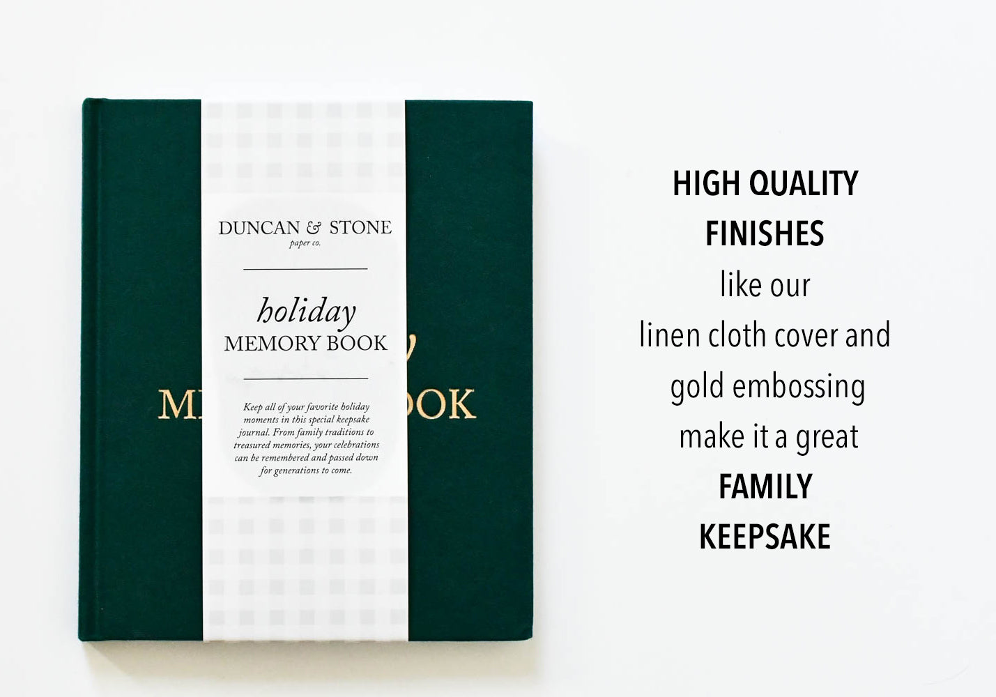 Duncan & Stone Paper Co. Holiday Memory Book & Family Keepsake
