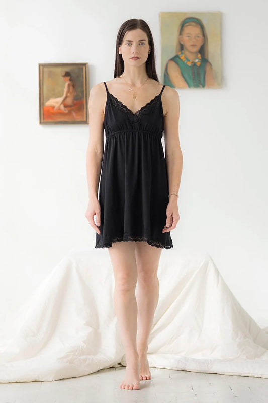 Crafted from Clouds Chemise in Black - CHEMISES photo
