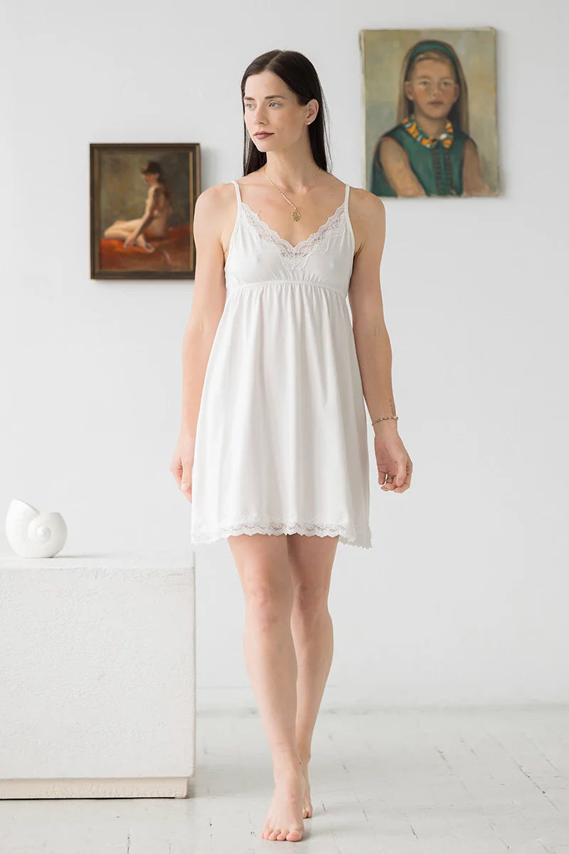 Crafted from Clouds Chemise in Soft White - CHEMISES photo