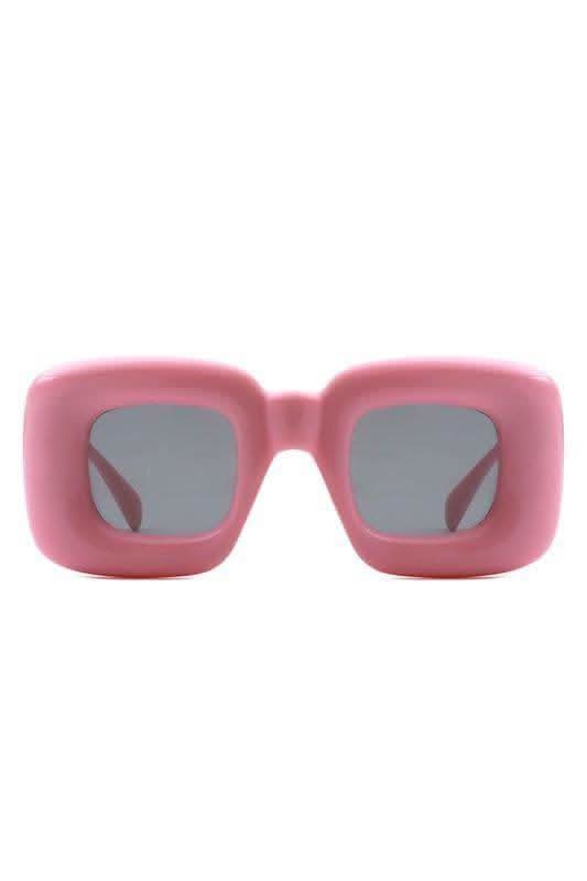 Cramilo Eyewear RAYNE - Y2K Square Inflated Chunky Retro Funny Sunglasses - SwagglyLife Home & Fashion