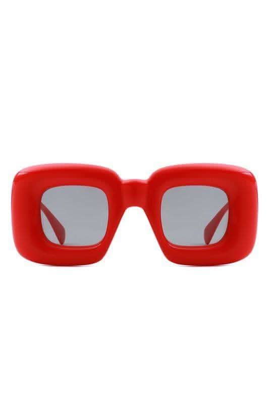 Cramilo Eyewear RAYNE - Y2K Square Inflated Chunky Retro Funny Sunglasses - SwagglyLife Home & Fashion