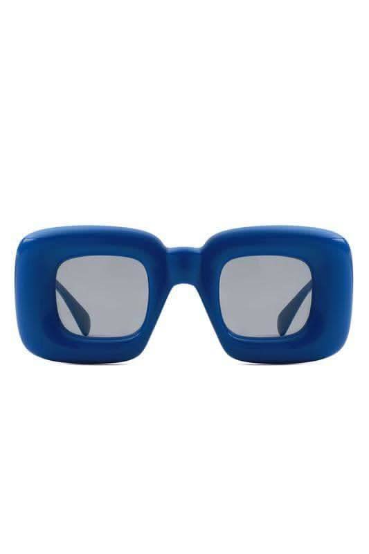 Cramilo Eyewear RAYNE - Y2K Square Inflated Chunky Retro Funny Sunglasses - SwagglyLife Home & Fashion