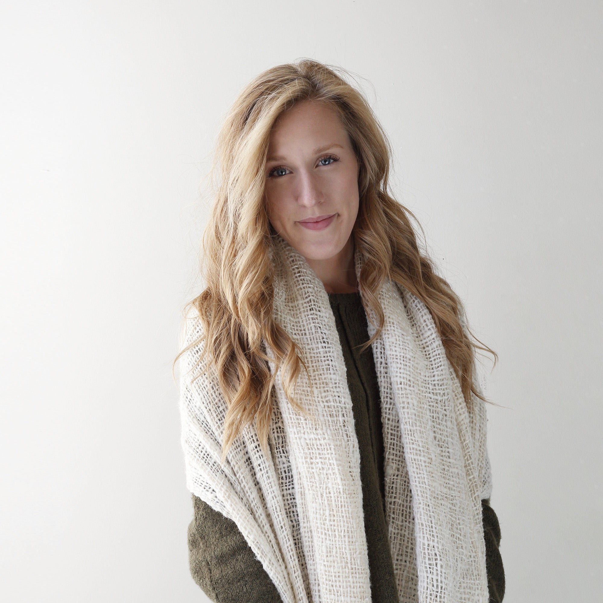 Open-weave Kenya Wool Shawl - Natural - SwagglyLife Home & Fashion